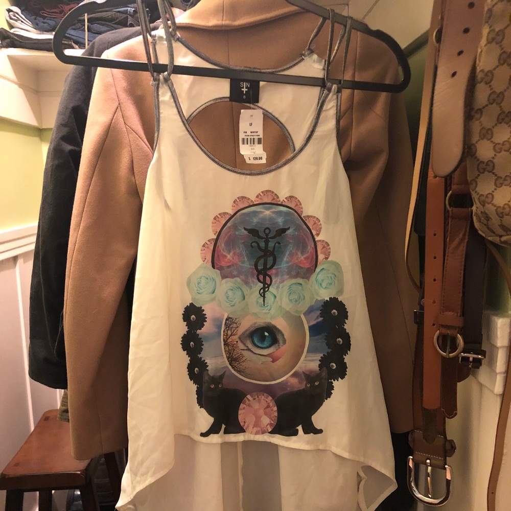 LF stores NWT Original Sin festival top psychedelic